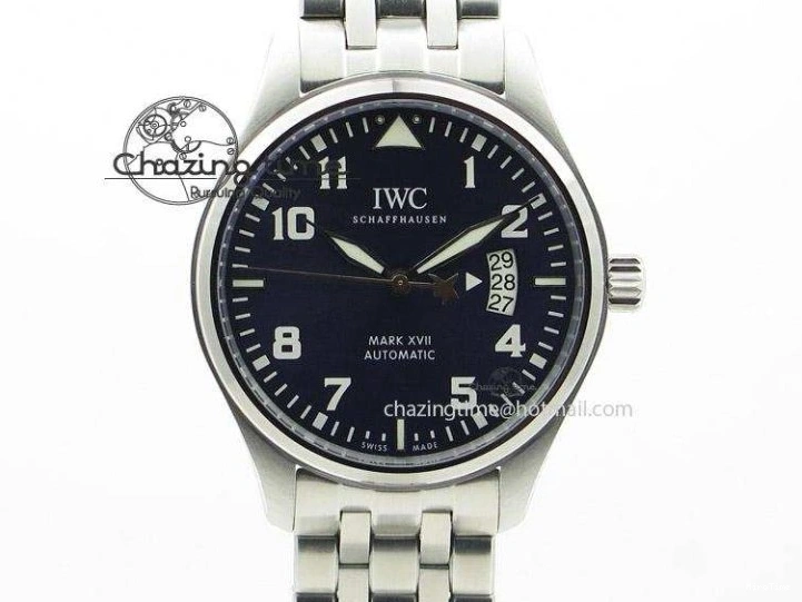 MIROTIME 0108 Affordable Mark XVII IW326501 FKF 1:1 Best Edition Black Dial on Black Leather Strap 7131